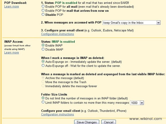 POP3 Access In Gmail