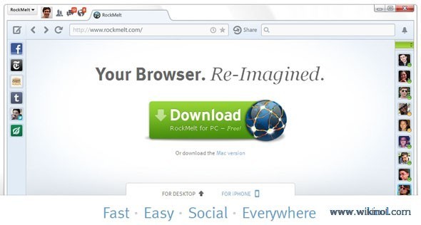 RockMelt Social Browser For Facebook